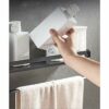 N/A Multifunctional Towel Rack- Black Space Aluminum Towel Racks, Bathroom Towel Shelf with Towel Bar Holder, Wall Mounted Multifunctional Towel