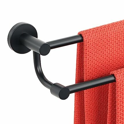 Alise Bath Double Towel Bar,Towel Holder Towel Racks for Bathroom,Wall Mount Towel Hanger SUS304 Stainless Steel Towel Rail,GOY4700-B Matte Black
