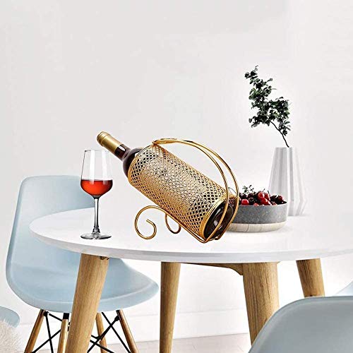 DLOETT Simple Electroplating Craft Wine Steel Red Wine Beer Wine Holder Household Wine Bottle Rack