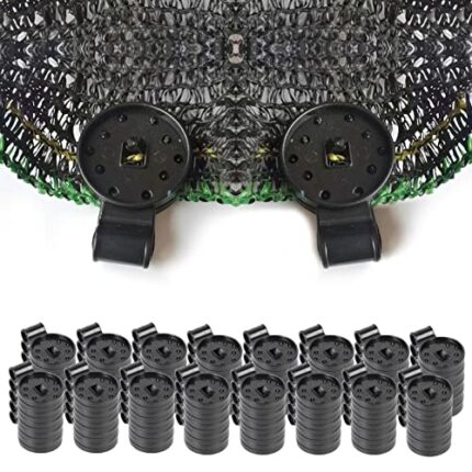 100pcs Heavy Duty Shade Cloth Clips - Sunshade Netting Grip, Plastic Shade Clamp, Greenhouse Clips, Round Tarp Clip, Black Lock Garden Fabric Sun