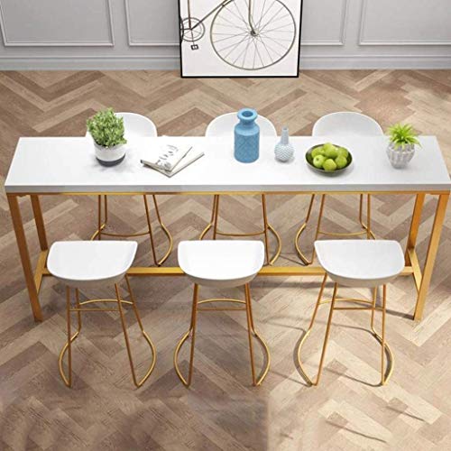 DINGZZ Bar Stool chairs High Chair Simple Wrought Iron Bar Chair Gold Stool Dining Chair Nordic Pub Accessories Leisure