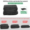 XZGm Outdoor Garden Furniture Cover Waterproof, UV Resistant 420D Heavy Duty Oxford Fabric for Outdoor Rectangular Sofa Table and Chairs, Black (