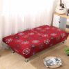 Armless Sofa Bed Cover Vintage Floral Printing Couch Sofa Slipcover Polyester Stretch Futon Cover 3 Seater Couch Sofa Cover fits Folding Sofa Bed