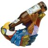Design Toscano Beer Buddy Tropical Tiki Parrot Bottle Holder Statue, 25.5 cm, Polyresin, Full Color