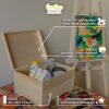 Creative Deco XXL Extra Large Wooden Storage Box | 40 x 30.5 x 24 cm | Plain, Unfinished & Unpainted with Hinged Lid | Tool Gift Storage Keepsake