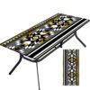 Tablecloth for Folding Table, boho Picnic Table Cover, Waterproof Fitted Table Covers for 6 Foot Tables, Elastic Rim Plastic Table Cover for Picn