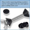 8 Pieces Non Slip Toilet Seat Hinge Fittings 8 mm Rubber Fittings Rubber Cone Toilet Seat Washer Toilet Seat Hinge Fitting Replacement Black Rubb