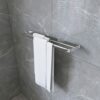 HIGOH Towel Racks,Towel Holder Towel Rail for Bathroom, All-Copper Towel Rail, Bathroom Hand Towel Holder, Bath Towel Bar, Double-Bar Wall Hangin