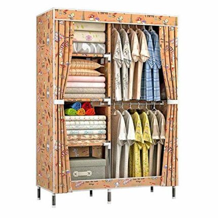 JYDQM Fashion Oxford Cloth Cabinet 4-layer Simple Combination Wardrobe Dormitory Bedroom Convenient Storage Cabinet Home Furniture