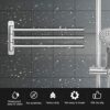 BOBLIUE Swivel Towel Rail,Towel Rack Wall Mounted,3-Arm Folding Towel Holder-40cm/Stainless steel Towel Hanger/Towel Storage Rack/Towel Rails for