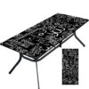 Tablecloth for Folding Table, boho Picnic Table Cover, Waterproof Fitted Table Covers for 6 Foot Tables, Elastic Rim Plastic Table Cover for Picn