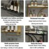 EYLINK Modern Metal Wall Mounted Wine Display Rack, Bar Unit Floating Shelves, Wall-Mounted Wine Racks, Glass Rack Iron Display Stand Wine Holder