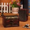 4 pieces mini wooden treasure chest, small wooden treasure chest, vintage treasure chest, wooden chest, antique design wooden chest