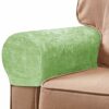 NEKOSUKI Arm Rest Covers Set, Chenille Arm Covers for Chairs and Sofas Anti-Slip Couch Armrest Covers with Pins, Furniture Armrest Protector for