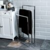 Bath Vida Three Tier Towel Holder Freestanding Bathroom Chrome Rail Rack