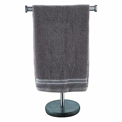 Hand Towel Rack Stand, Bathroom Countertop Towel Holder,Marble Base,SUS304 Stainless Steel Brushed Rod, G370A