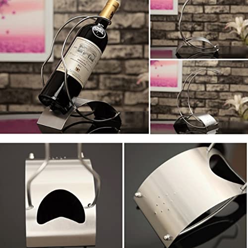 Yalych Home Kitchen Wine Racks Creative Wine Rack,Stainless Steel Bar Counter Wine Holder, Foreign Wine Racks, Wine Bottle Holders, Simple Home D