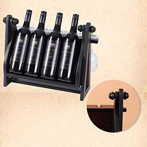SCKTFS Solid Wood Wine Rack, Creative European Style Wine Rack Wooden Wine Glass Stemware Rack