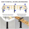 4Pcs Bed Support Legs, Adjustable Height Metal Bed Frame Support Legs, Bed Frame Center Support Bed Legs, Bed Frame Replacement Legs for King/Que
