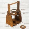 Wood Wine Bottle Glasses Caddy - Beer Carrier - Drinking Desk Accessories - Craft 4 Pack bottle Case - Men's Wine Organizer - Glass tray holder -