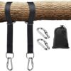 COADILNIO Tree Swing Straps Hanging Kit, Outdoor 5/10ft Swing Straps,2 Heavy Duty Lock Carabiners and 2 D-Ring, Easy to Install for Swing and Ham