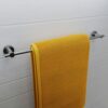 Croydex Flexi-Fix Epsom Towel Rail, Metal, Chrome, 54 x 701 x 82mm