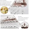 SUCHETA Hanging Wine Rack with Glass Holder and Shelf, European Upside Down Wine Glass Rack Hanging, Bar Wine Glass Rack Wine Glass Rack, Bar Win