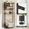 sitanes Over The Toilet Storage, 4-Tier Over Toilet Bathroom Organizer with Adjustable Shelf, Multifunctional Toilet Shelf Organizer with Detacha