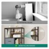 YITAHOME Bookcase, 7 Tier Bookshelf with drawers Floor Standing Book Shelf Industrial Shelving Unit Storage Rack with Steel Frame for Living Room