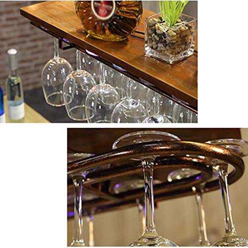 OUSIKA Wine Racks,Ceiling Wine Rack Adjustable Height Wall Mounted Hanging Wine Bottle Holder Metal Iron Wine Glass Rack Goblet Stemware Racks Vi