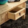 Amazon Brand - Movian Corona TV Cabinet, 2 Door 1 Shelf, Solid Pine Wood, 51 x 120 x 40 cm & Brand - Movian Corona Coffee Table With Drawer, Dist