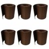 workingHOUSE Polyrattan Privacy Screen Strips for Double Bar Mesh Weatherproof Strips for Fence, Balcony and Terrace - Maintenance-Free and Easy