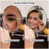 MIRRORVANA Extending Wall Mounted Bathroom Mirror for Shaving and Makeup - Double Sided 5X / 1X Magnification with 360° Rotation - 33cm Extendabl