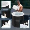 YIYOBEATFO Ice Bath Tub for Athletes, Foldable Cold Tub Outdoor, Portable Ice Bathtub, Recovery Ice Bath Tub for Adults,Adult hot spa Soaking Buc