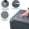 YITAHOME 380L Garden Storage Box, Large Waterproof Outdoor Storage Box with Lid, Lockable Patio Deck Boxes for Garden Tools Pillows Pool Supplies
