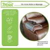 7Penn Natural Bamboo Sofa Armrest - Anti-Slip Couch Coaster Drink Holder Table for Squared Edge Armrests Gray Finish