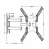 Maclean MC-759 LCD LED Monitor Plasma Wall Mount 13-55 "Mounting Bracket Wall Bracket Max VESA 400x400 to 30kg TV & Monitor 180 degree Swivel Adj