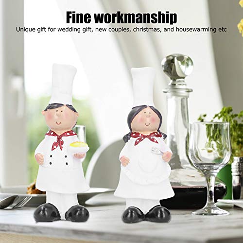 ALREMO HUANGXING - Chef Figurines Kitchen, Beautiful and Practical Sculptures Statues Vivid Chef Figurine Model, for Kitchen Decor Kitchen Bar Ca