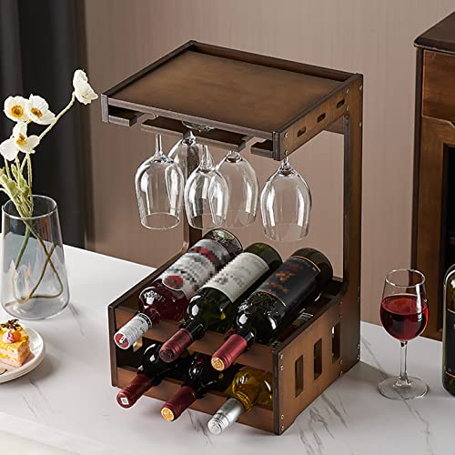 Wooden Wall Mounted Wine Rack,Wall Wine Rack,Wine Bottle Stemware Glass Rack Wall Mounted,Wine Racks,Glass Rack,Hanging Wine Bottle Shelf Organiz