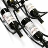 wine racks Wall Mounted Wine Racks European Style Iron Multi-bottle Red Wine Bottle Holder Creative Lattice Wine Racks Black Stemware Racks