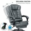 Centro Executive Office Chair With Footrest & Lumbar Support Ergonomic Recliner Computer Desk Chair Adjustable Back Rest Heavy Duty 360° Swive