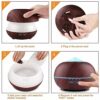 Essential Oil Diffuser Aromatherapy Humidifier: Aroma Cool Mist Diffusers for Room Home - 400ml Ultrasonic Scented Air Humidifier - Fragrance Vap