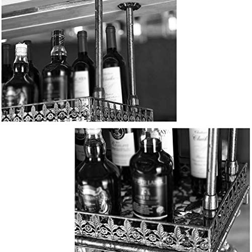 CZDYUF Wine Rack, Bar Hanging Goblets Simple Display Wrought Iron Wine Rack, Elegant Black