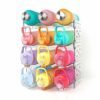 clbutge Water Bottle Organizer for Cabinet, 4 Pack Stackable Water Bottle Storage Rack, Kitchen Pantry Organization and Storage Shelf, Wine Drink