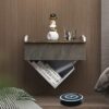 Floating Bedside Table Nightstands,Hanging Bedside Table Cabinet,Wall Mounted Bedside Table Floating Wall Shelf with Glass Design Drawer Storage
