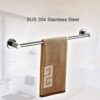 XHALERY 80cm Bathroom Shelf Towel Rack Holder Stainless Steel Single Towel Rail Bar Wall Mounted Hanger Hook Accessory For Kitchen Lavatory