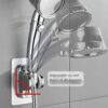 YICI Handheld Shower Bracket Shower Head Holder No Drilling 12cm Strong Adhesive Hand Shower Holder Angle Adjustable Adhesive Shower Holder(Ordin