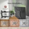 XINLEI TV Wall Bracket Tilt, Swivel TV Wall Mount for Most 26-55 Inch Flat Curved TVs, Extendable Wall Bracket for TV up to 31.8kg, Max VESA 400x