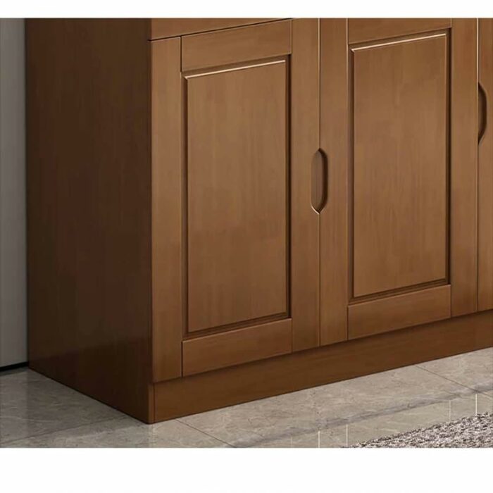 WALNUT Shoe Cabinet Solid Wood Shoe Cabinet Thick Base Reinforcement Design Smooth Edges and Corners Storage Draw