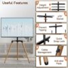 PUTORSEN Artistic Easel Tripod TV Stand for 50-65 inch LCD LED Screens, Portable TV Floor Stand, Adjustable Studio TV Mount with Swivel and Tripo